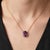 Celebrate timeless elegance with this exquisite Amethyst Solitaire Necklace, featuring a captivating 8 x 6 mm oval-cut...