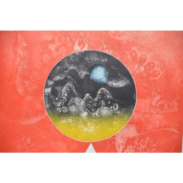 Dang Lebadang Embossed Color Etching C.1970 For Sale - Image 4 of 8