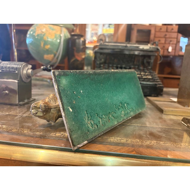Vintage Gilt Tiger Desk Sculpture and Pen Holder For Sale - Image 12 of 12