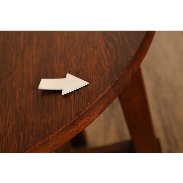 Arts And Crafts Style Round Oak Lamp Table For Sale - Image 13 of 18