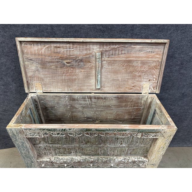 Farmhouse Solid Reclaimed Wood Trunk/Tv Stand, Hand Crafted For Sale - Image 3 of 6
