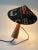 Black Mid-Century Table Lamp with Shade in Andrew Marten Linen, 1950s For Sale - Image 8 of 15