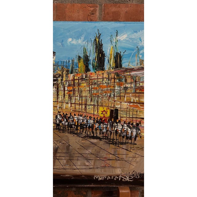 Orginal Morris Katz 1989 Western wall oil on board