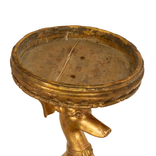 Antique French 18thC Louis XVI Gilt-Wood Greyhound Dog Jardinière Stand 1780 For Sale - Image 17 of 18