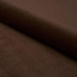 Schumacher Hermine Virgin Wool Fabric In Chocolate For Sale