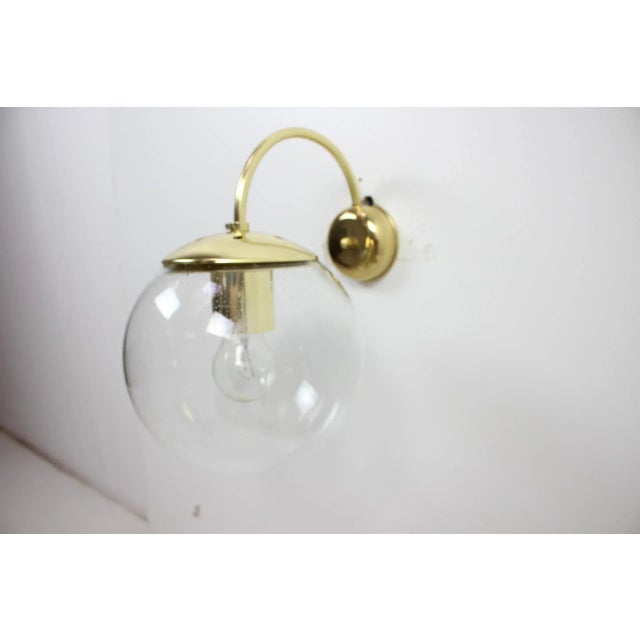 Gold Mid-Century Wall Lamps from Kamenicky Senov, 1970s, Set of 2 For Sale - Image 8 of 9