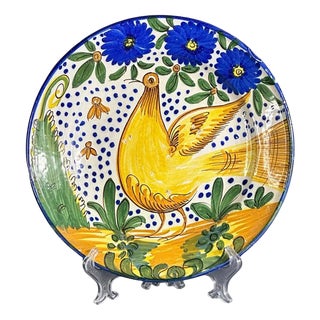 Antique Hand-Painted Plate, Manises, Spain, Late 19th Century For Sale
