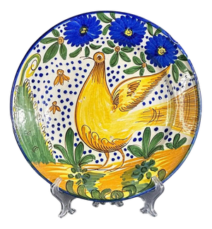 Antique Hand-Painted Plate, Manises, Spain, Late 19th Century