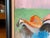 “Flamingos in Flight” | Large Abstract Flamingo Painting by Michael Moulton, 44” W For Sale In Naples, FL - Image 6 of 12