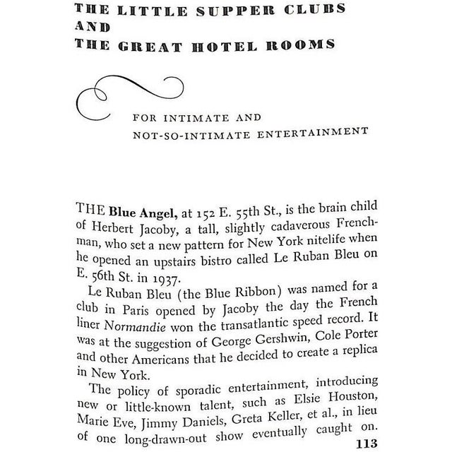 "Danton Walker's Guide to New York Nitelife" 1958 Walker, Danton For Sale - Image 9 of 12