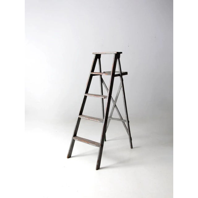 Vintage Wooden Painter's Ladder For Sale - Image 11 of 11