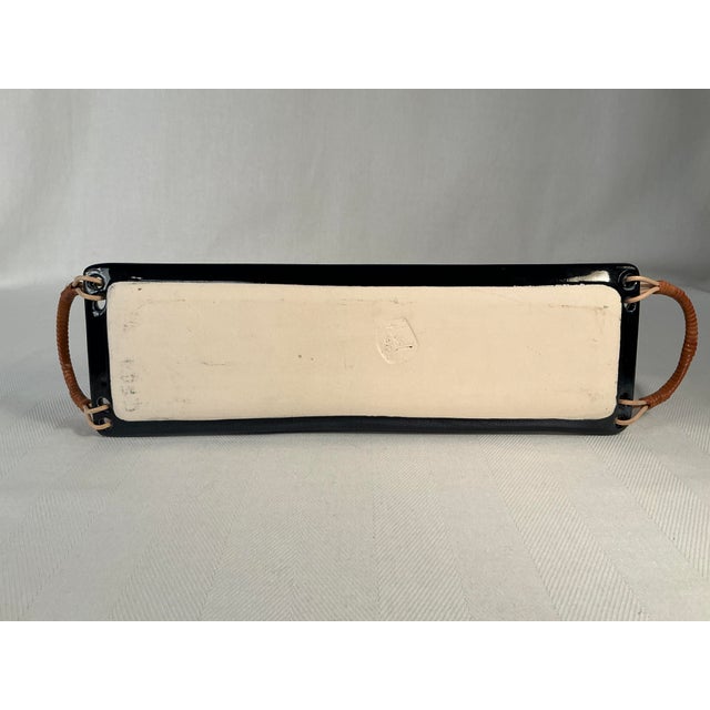 Vintage Karen Howell Pottery Tray With Dancing Rabbits For Sale - Image 9 of 11