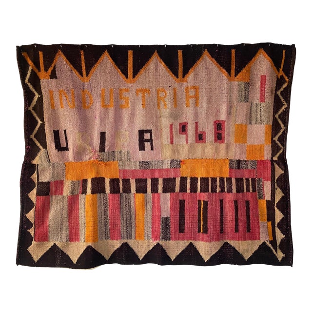 C. 1968 Mid-Century Vintage Peruvian Woven Textile From Uripa For Sale