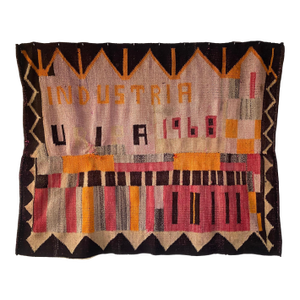 C. 1968 Mid-Century Vintage Peruvian Woven Textile From Uripa