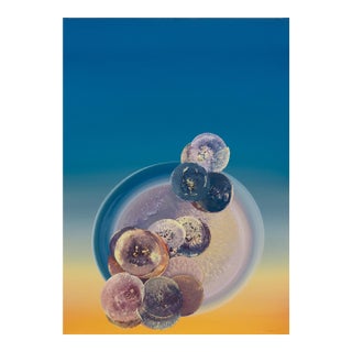 'Organic Abstract, Sunset and Cyan' by G. Distefano, 1971 For Sale