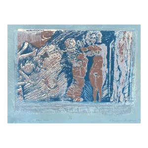 Adrienne Anderson Once in a Blue Moon Lithograph