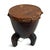 A rare late-19th-century Pygmy drum from featuring a beautifully timeworn hide drumhead, rich dark wood body, and...