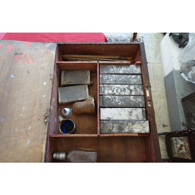 Large Antique Painter's Case, 1890s For Sale - Image 9 of 10