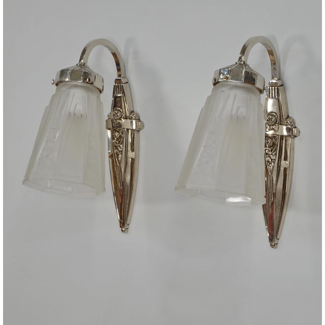 French Art Deco Wall Sconces by Charles Schneider 1920s France - A Pair For Sale - Image 6 of 11