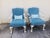 Tiffany Blue 1920s Antique Tiffany Blue Upholstered Chairs - a Pair For Sale - Image 8 of 8