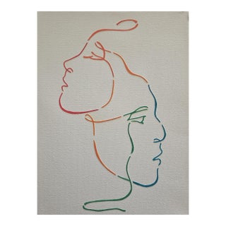 Carnival Faces Original Textured Art Painting For Sale