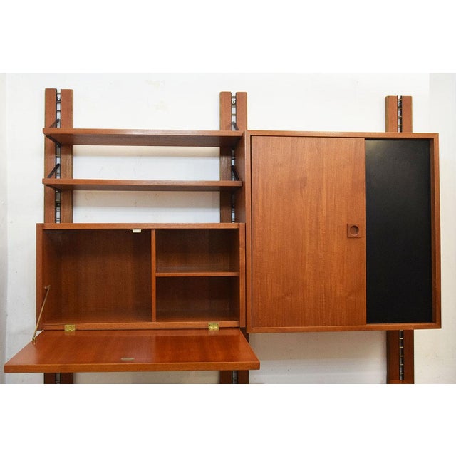 Black Vintage Danish Wall Bookcase by Poul Cadovius, 1960s For Sale - Image 8 of 15