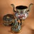 Asian Pair of Large Cloisonné Enamel Gilt Bronze Dragon Boshan Censers For Sale - Image 3 of 9