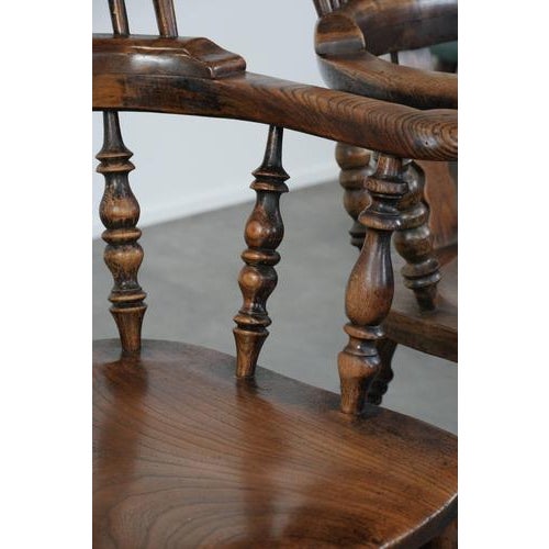 Antique English Highback Windsor Chairs, 18th Century, Set of 2 For Sale - Image 17 of 18