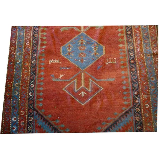 Tribal Antique Persian Kurdish Area Rug For Sale - Image 3 of 7