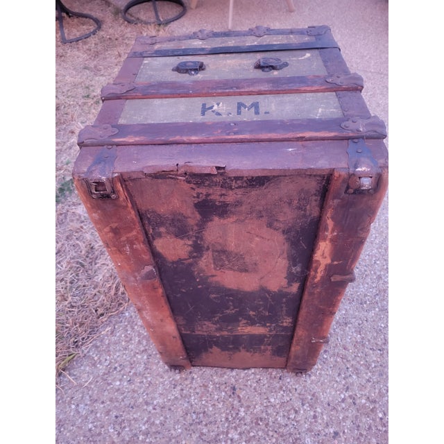 1900s Antique German Steamer With Dome Top For Sale - Image 9 of 13