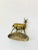 Large Vintage Brass Gazelle With Baby For Sale - Image 9 of 11