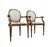 Louis XVI Armchairs with Medallion Backs, Set of 2 For Sale - Image 3 of 7