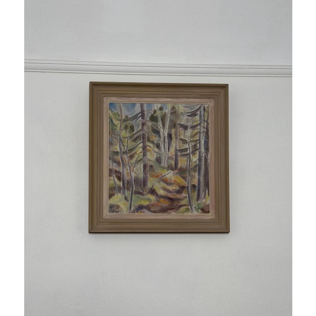 Gottfrid Lård, Forest, 1960s, Oil on Canvas For Sale - Image 9 of 18
