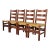 Gustav Stickley Antique Mission Oak Arts & Crafts Ladder Back Dining Chairs, Set of Four For Sale