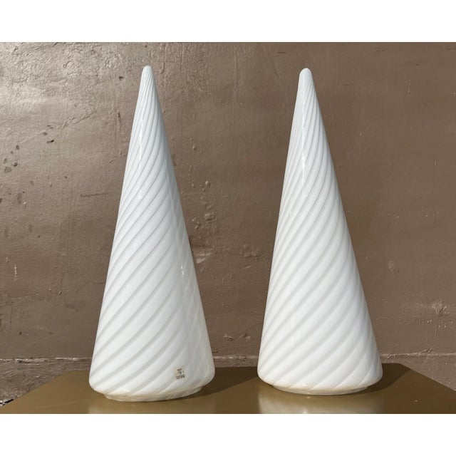 Itri Vetri Murano Mid-Century Murano Glass Table Lamps - Hand Blown - Vetri Murano - a Pair For Sale - Image 4 of 9