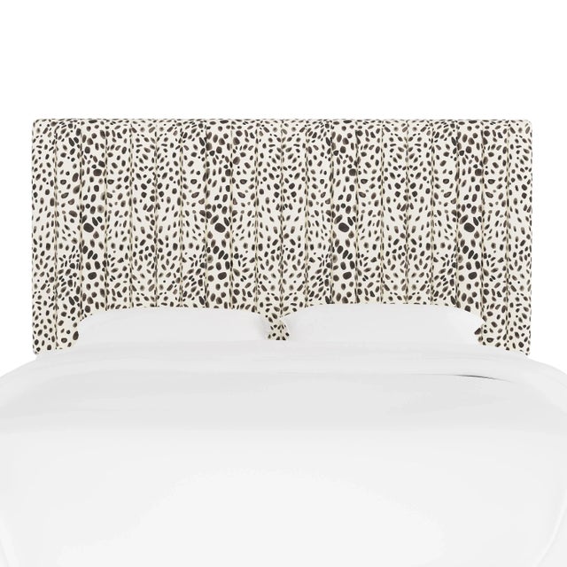 Transitional Margaux Headboard in Cream Grey Washed Cheetah, Twin For Sale - Image 3 of 6