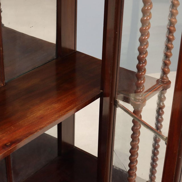 Italian Louis Philippe Display Cabinet in Mahogany, 1800s For Sale - Image 4 of 12