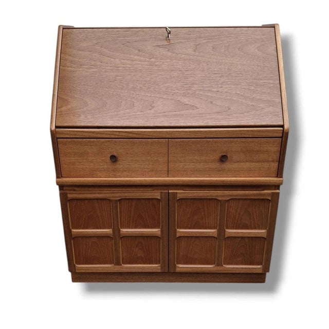Vintage Writing Secretaire in Teak For Sale - Image 9 of 10