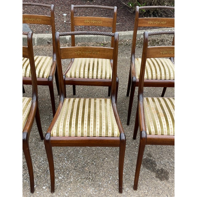 Vintage Mahogany Table with Chairs, 1970s, Set of 7 For Sale - Image 14 of 17