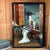 Japanese Early 20th Century Reverse Glass Japanese Lady Scholar Painting Antique, Framed For Sale - Image 3 of 8