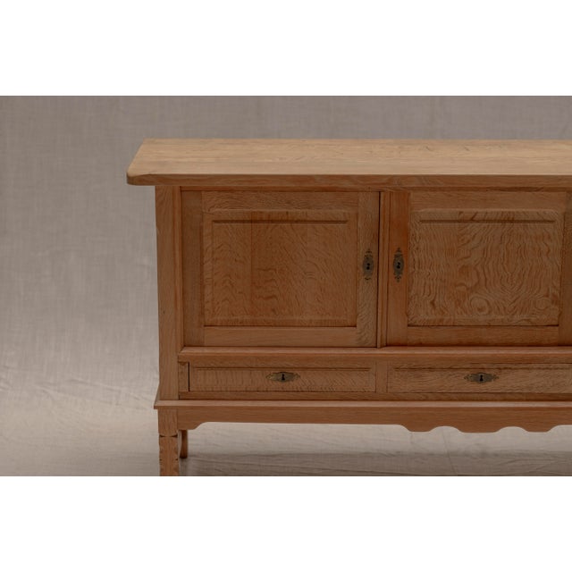 Vintage Oak Sideboard by Henning Kjærnulf, 1960s For Sale - Image 11 of 14
