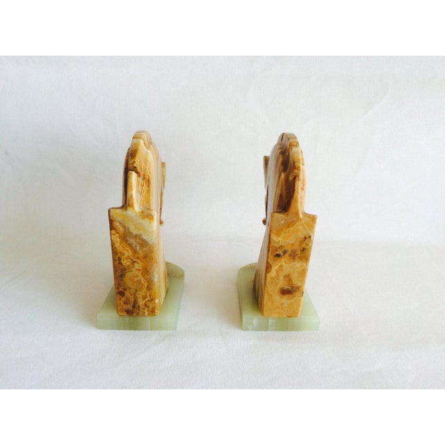 Pair Of Mid Century Onyx Horse Head Decorative Bookends Chairish