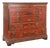 19th Century Original Red-Painted Danish Pine Chest of Five Drawers For Sale