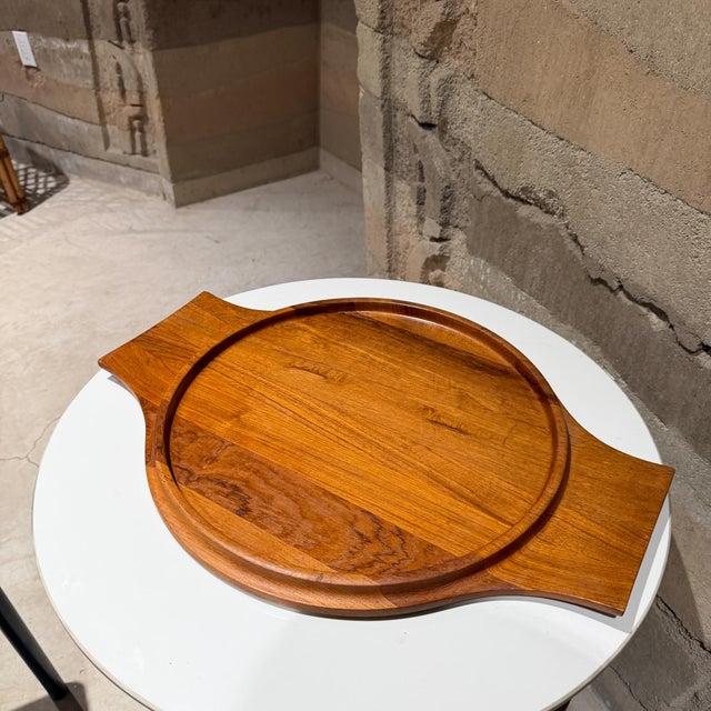 1960s Dansk Designs Serving Tray by Jens Quistgaard Viking Handles Mid Century Modern For Sale - Image 5 of 6