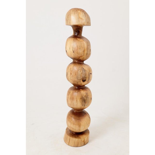 Wood Still Stand Abstract Wood Sculpture by Logniture For Sale - Image 7 of 9
