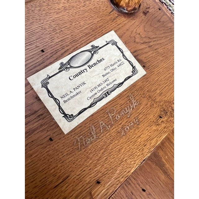 Wood Vintage Wabi Sabi Bench From Spalted Maple Signed Neil Panyik For Sale - Image 7 of 9