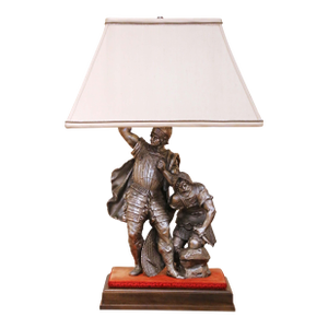 19th Century French Silvered Bronze Figural Sculpture Mounted as Table Lamp