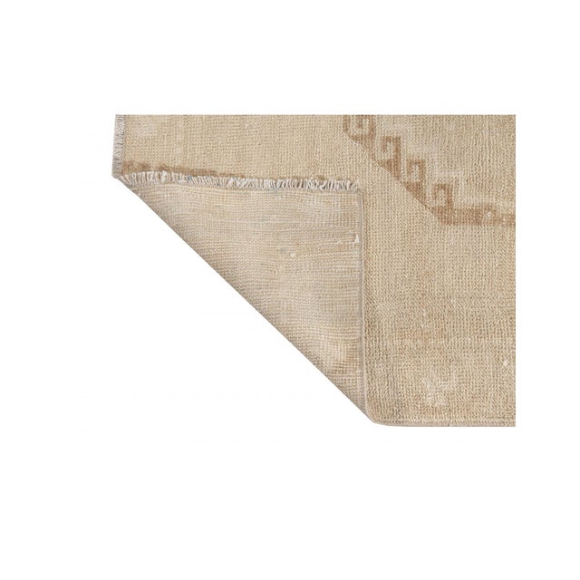 1970s Small Vintage Washed Out Wool Rug - 3`6" X 4`11" For Sale - Image 5 of 6