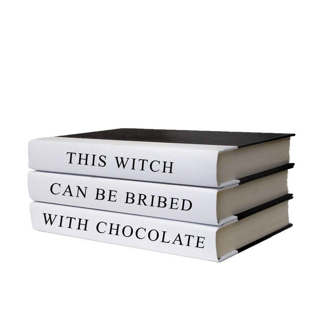 Let your thoughts be seen with these three Decorative hardback books in black with white spines.