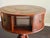 Duncan Phyfe Vintage Mahogany Revolving Drum Library Table With Leather Top Duncan Phyfe Style Rotating Bookcase End Table For Sale - Image 4 of 12